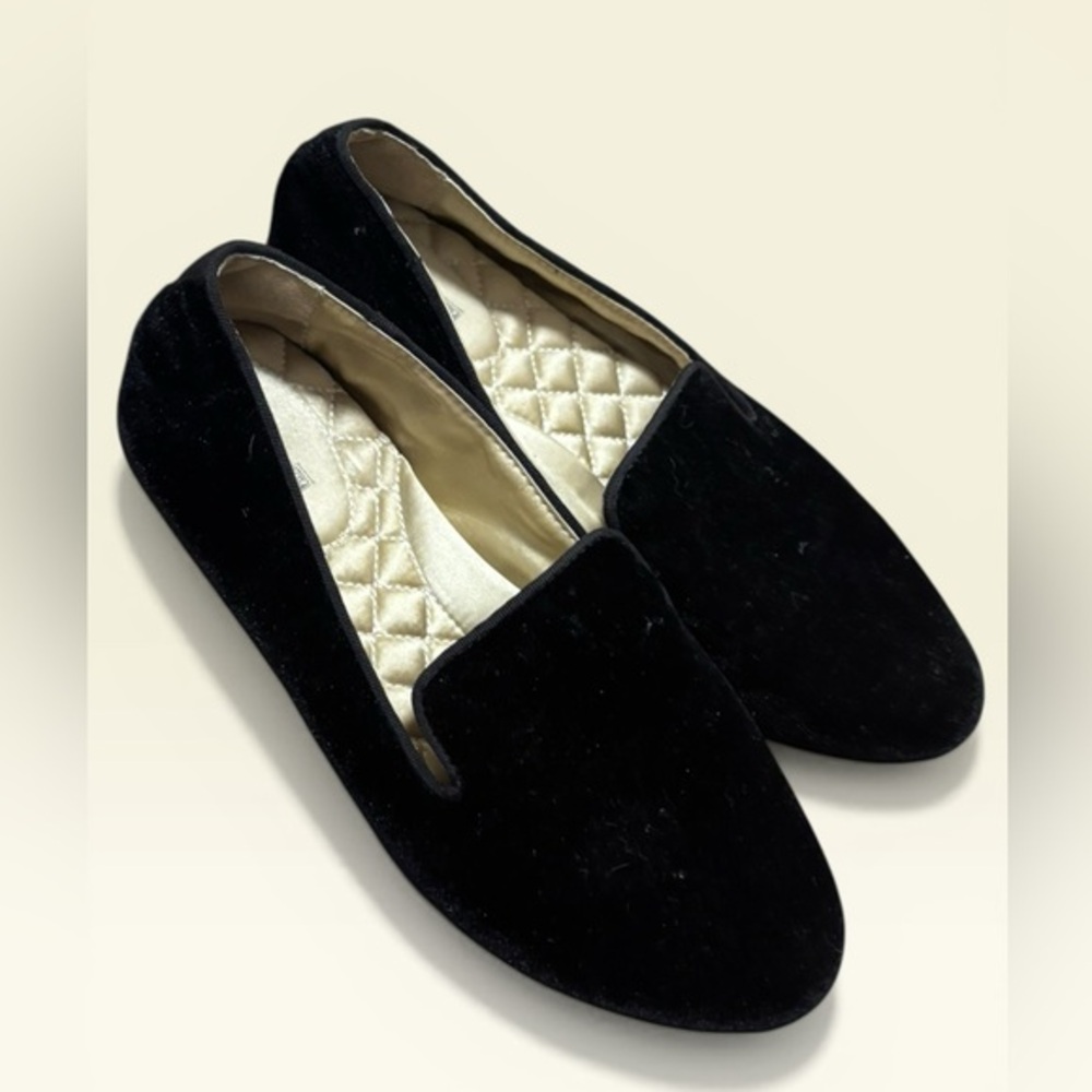 Birdies velvet slip on loafers